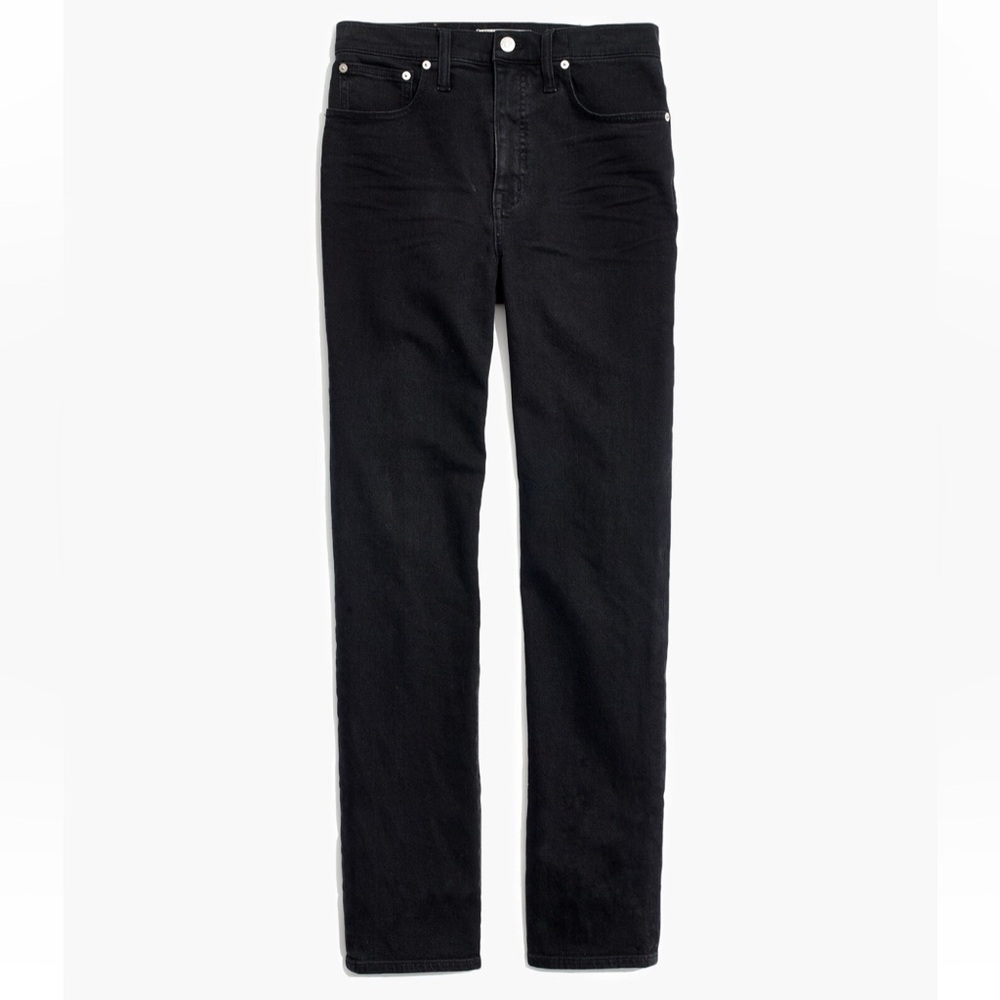 Madewell Classic Straight Black Jeans — Lunar wash 32